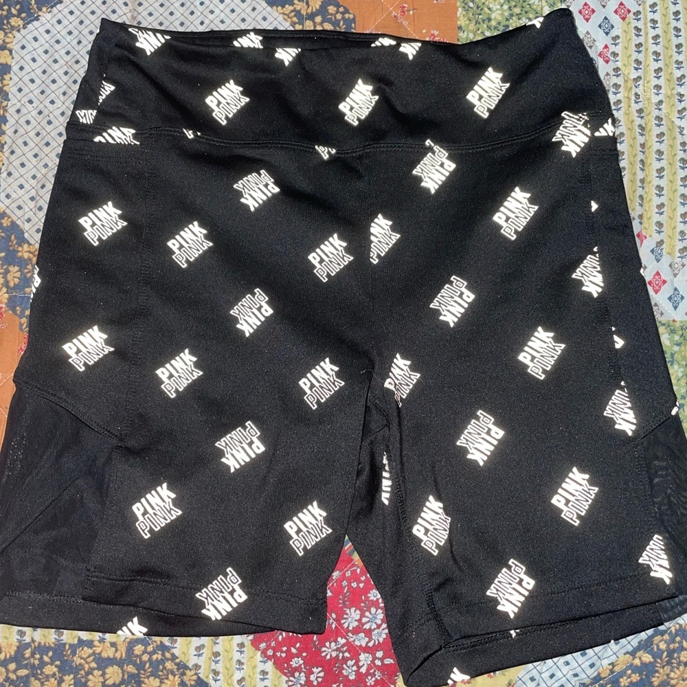 Pink Victoria secret reflective biker shorts